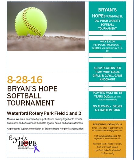 bryan's hope softball tourney