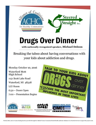 drugs over dinner steered straight