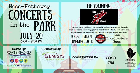 July 20 Rescheduled Concert