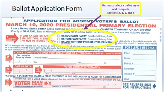 Ballot Application Form
