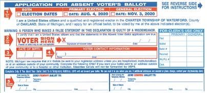 Application for Absent Voter's Ballot