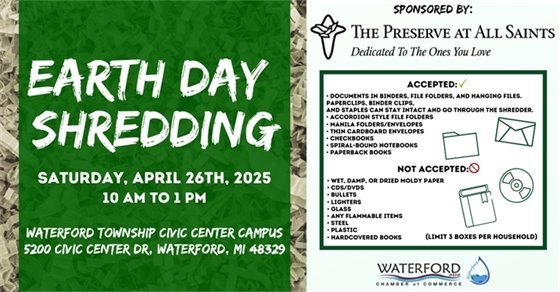 EARTH DAY SHREDDING EVENT 4/26