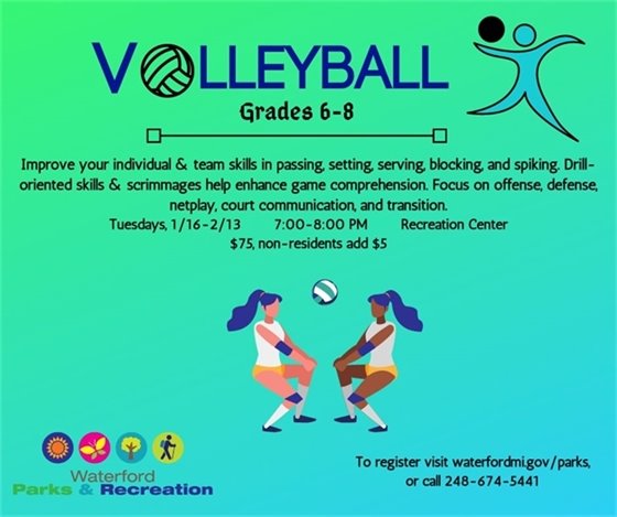 Volleyball Grades 6 through 8