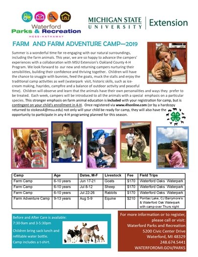 Farm Camp with MSU 4H