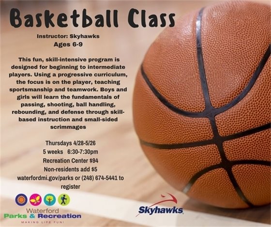 Basketball Class for ages 6 to 9