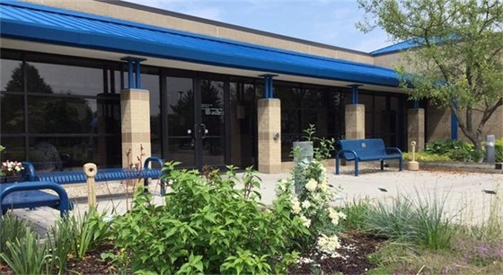 Library front entrance