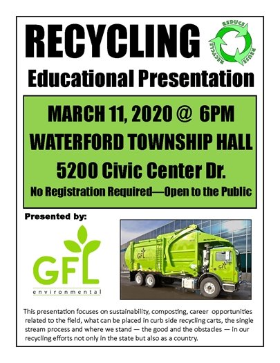 Recycling Educational Presentation Flyer