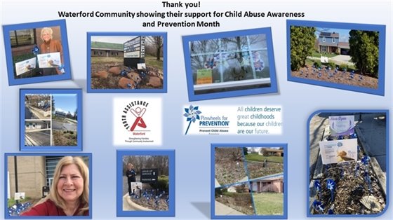 Pinwheels for Prevention - Thank you Waterford!