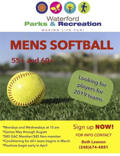 Mens 55+ Softball