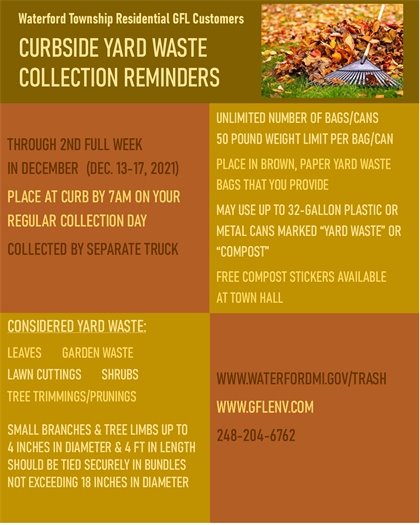 GFL yard waste reminders