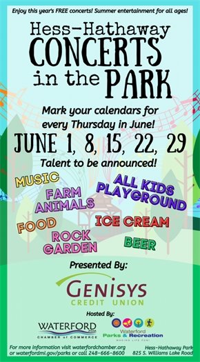 Concerts in the Park Every Thursday in June