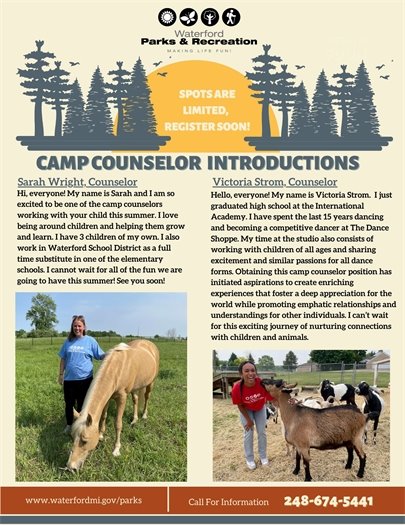 Introducing our Camp Counselors 