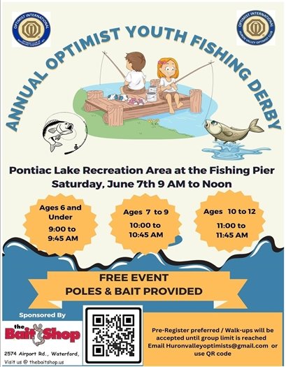 OPTIMIST FISHING DERBY JUNE 7TH