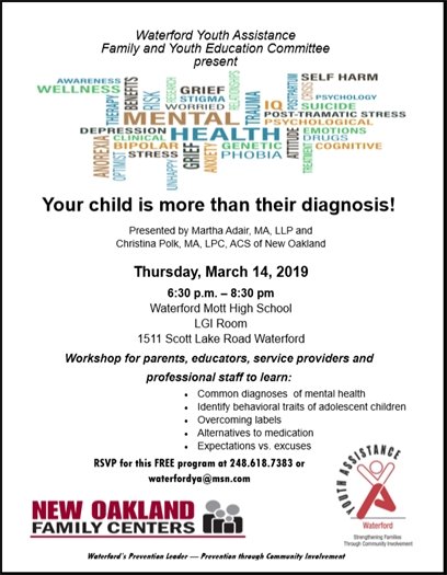 Waterford Youth Assistance Flyer