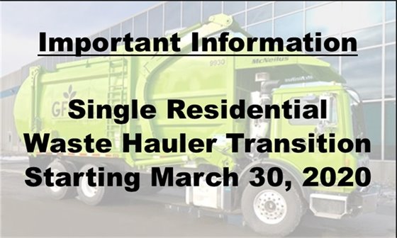Information Single Waste Hauler transition