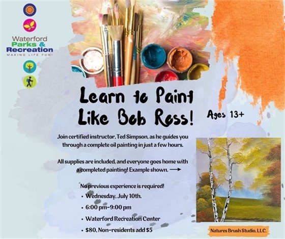 Bob Ross Painting in July