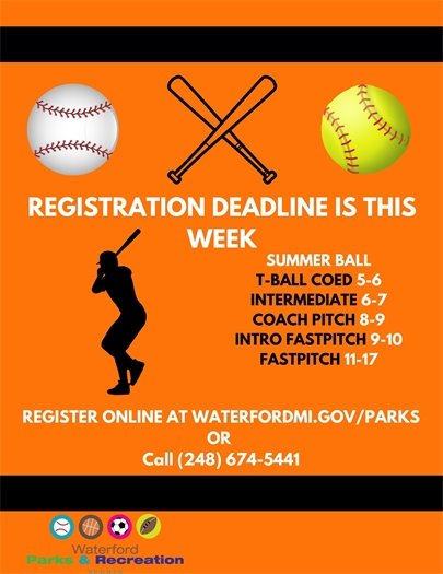 Summer Ball Deadline 