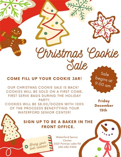 Senior Center Cookie Sale