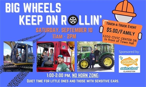 Big Wheels Keep on Rolling September 10th 11am to 2pm