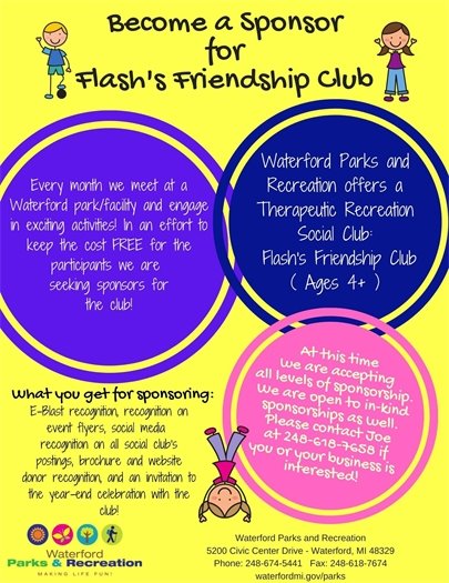 Flash's Friendship Club Sponsorship