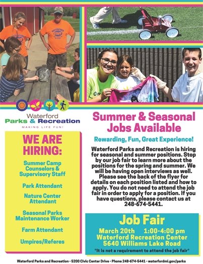 Summer Jobs page 1