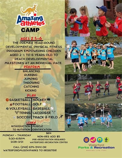 Amazing Athletes Camps 2.5 - 6 years old