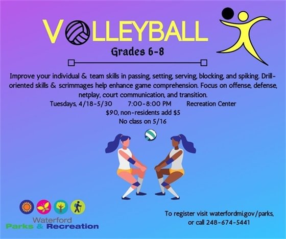 Volleyball Grades 6 to 8