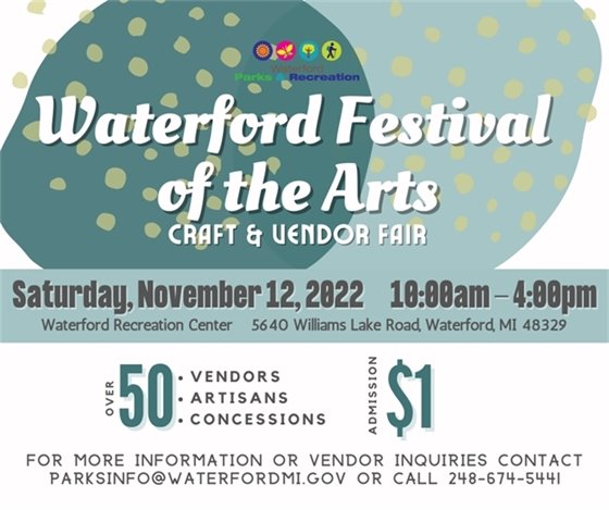 Waterford Festival of the Arts Nov. 12