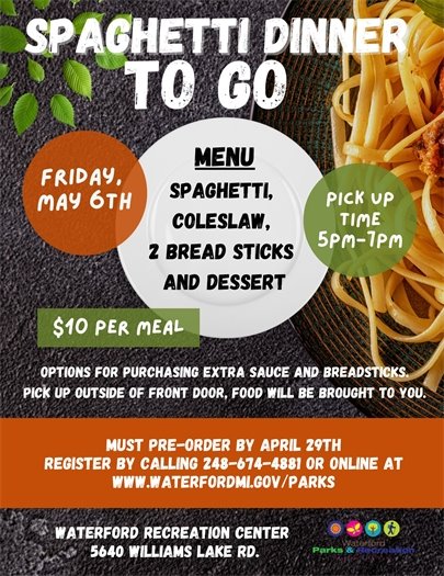 Spaghetti Dinner to Go