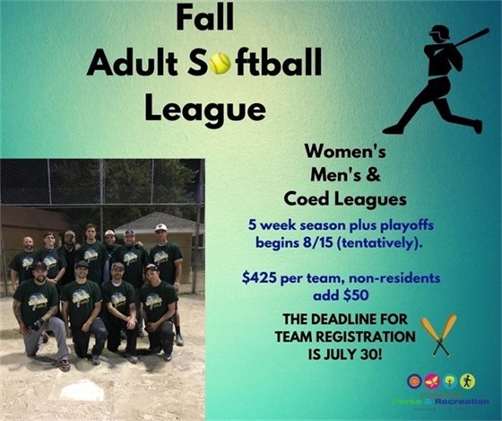 Fall Adult Softball League
