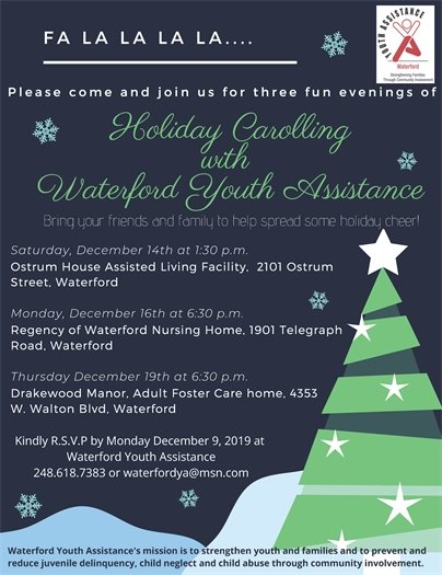 Carolling with Waterford Youth Assistance