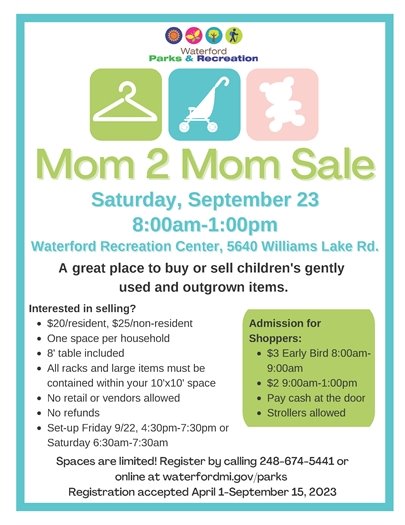 MOM TO MOM SEPT 23RD