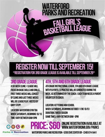 Girl's Basket Ball Flyer