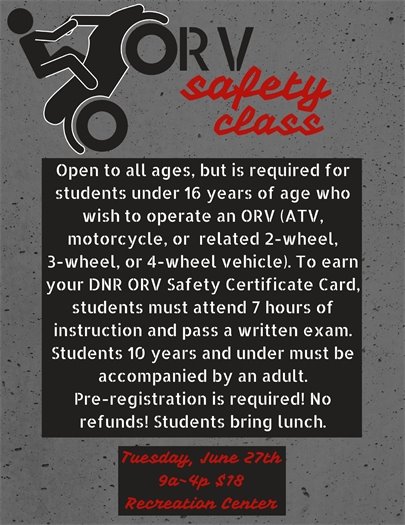 ORV Safety Class