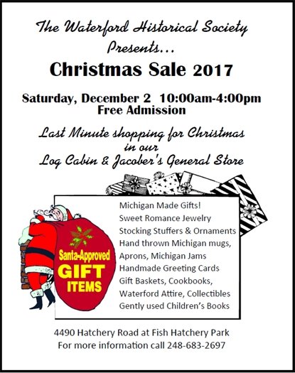 Historical Society Christmas Sale 2017