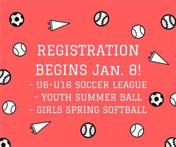 Youth Sports Registration Announcement