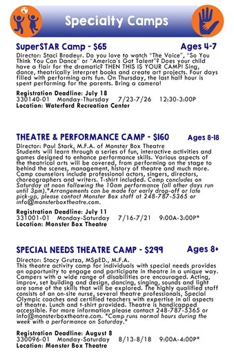 Specialty Camps