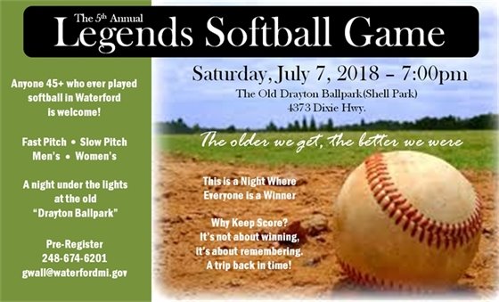 Legends Softball Game 2018