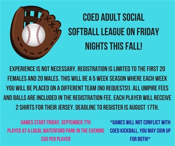 Coed Adult Social Softball