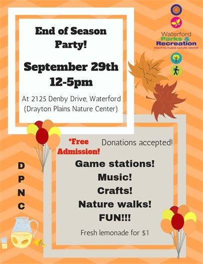 Nature Center End of Season Party