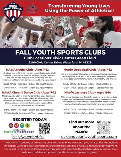 Youth Fall Sports Clubs