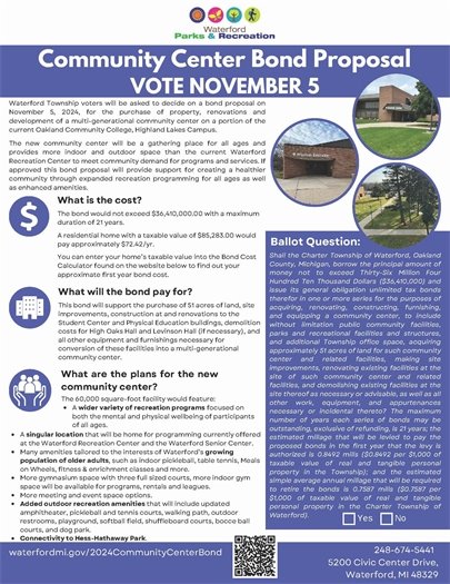 Community Center Bond Proposal