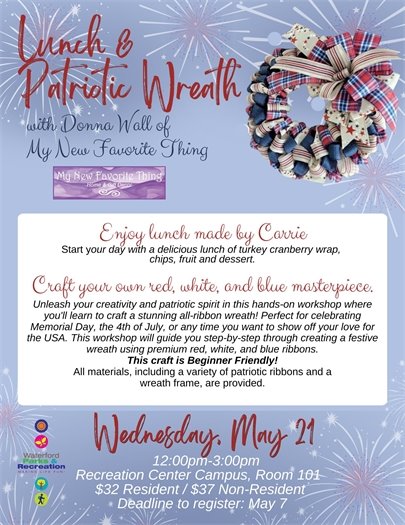 Lunch and Wreath Craft