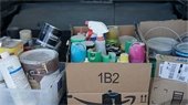 boxes of household hazardous waste