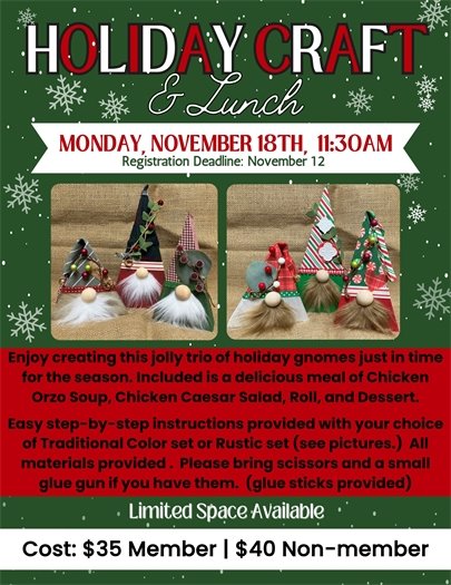 Holiday Lunch and Craft