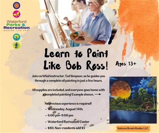 Bob Ross Painting for August