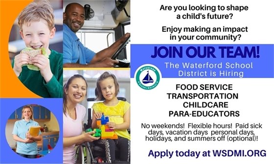 Now Hiring Waterford School District