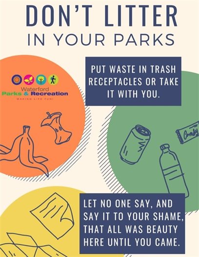 Don't litter in your parks