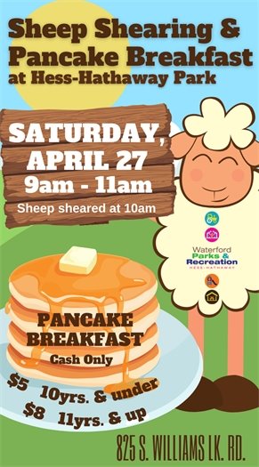 Annual sheep shearing and pancake breakfast