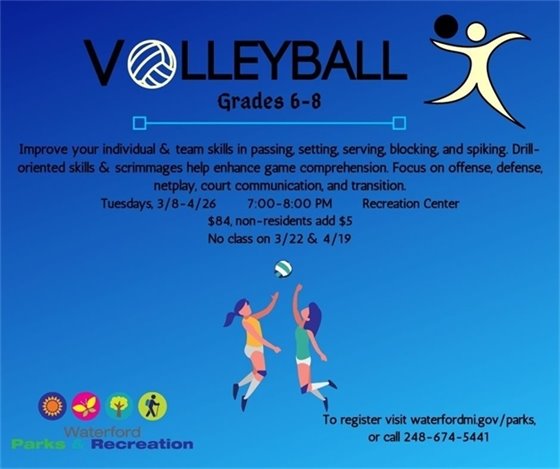 Volley Ball Grade 6 - 8 